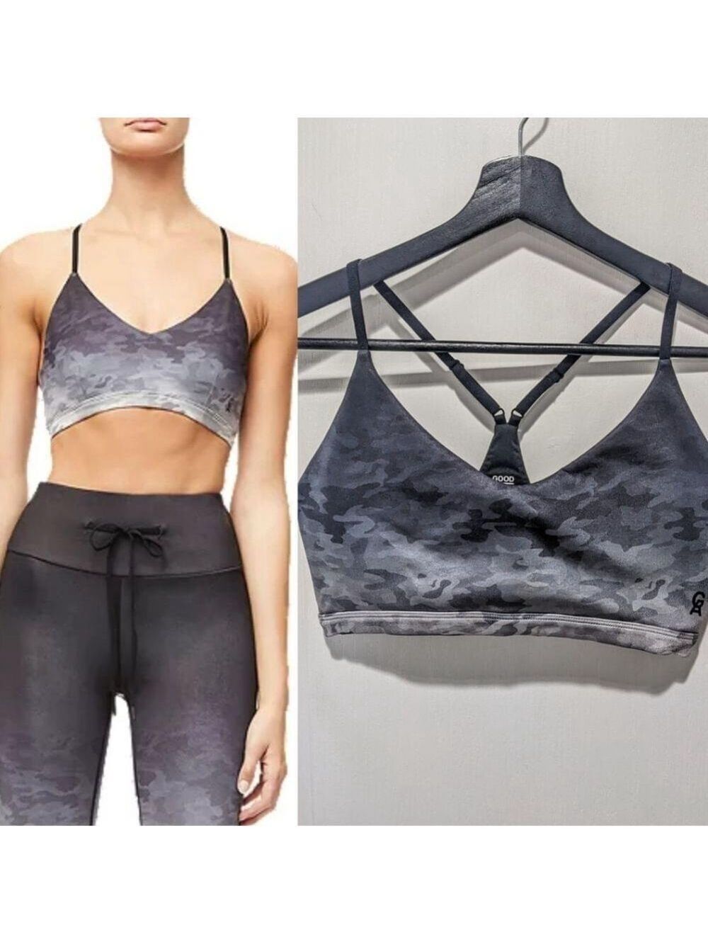 Good American | Barely There Scoop Bralette In Ombre Camo